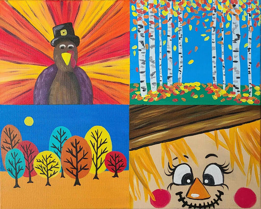 Pick a Fall Painting II - Brush Tips Art Studio