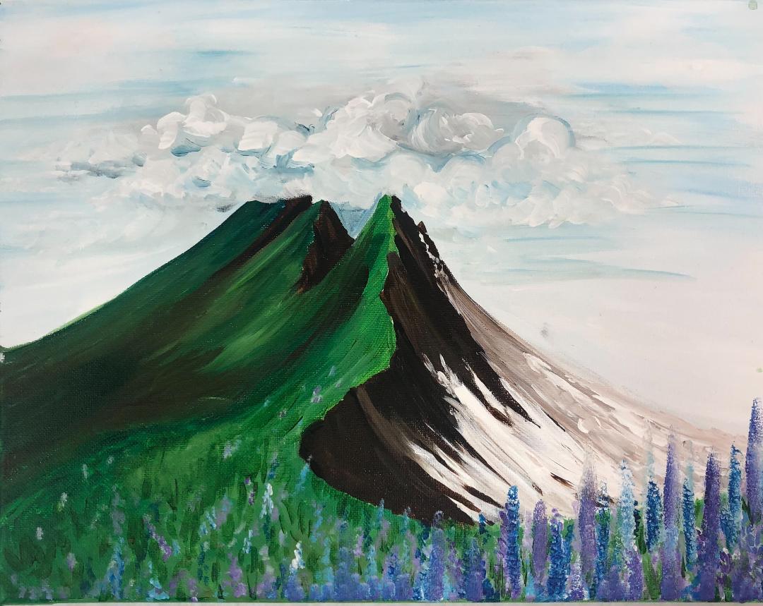 Spring Mountain - Brush Tips Art Studio