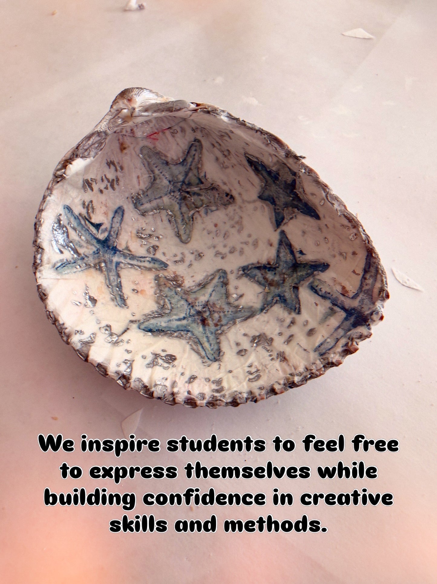 Decoupage Shell Trinket Trays Birthday Party