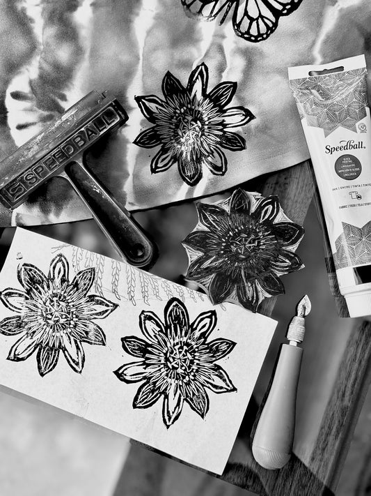 Lino Stamp Printmaking Class