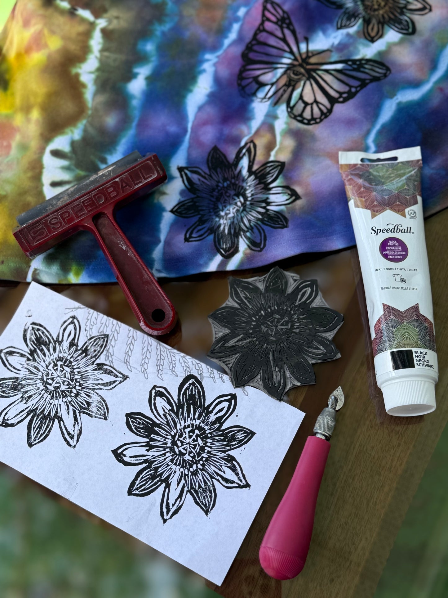 Lino Stamp Printmaking Class