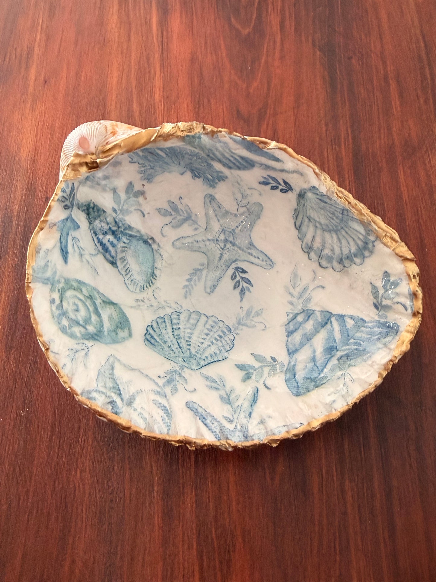 Decoupage Shell Trinket Trays Birthday Party