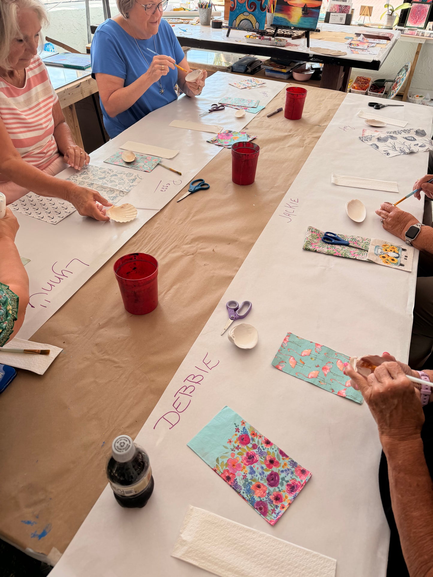Decoupage Shell Trinket Trays Birthday Party