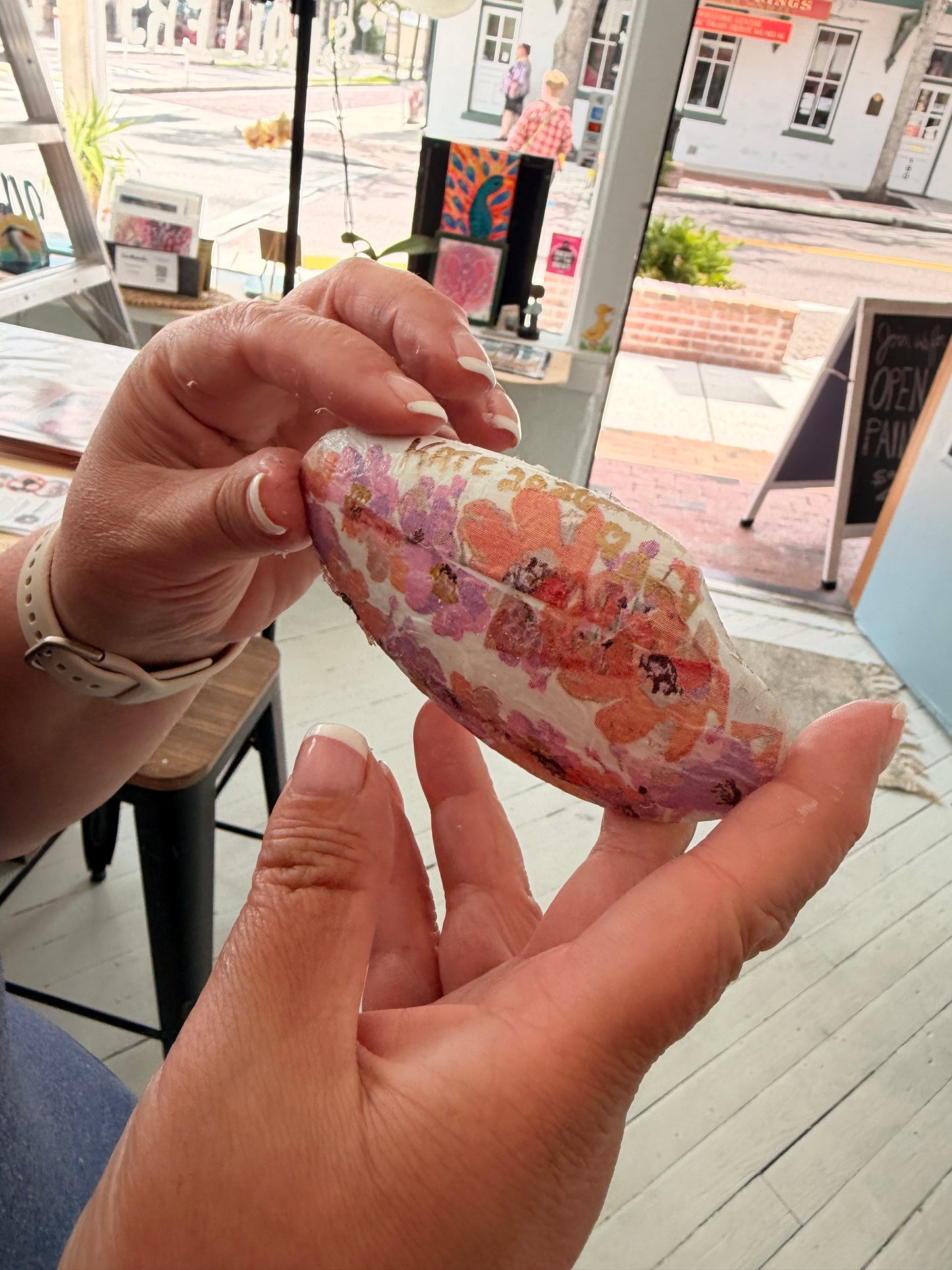 Decoupage Shell Trinket Trays Birthday Party