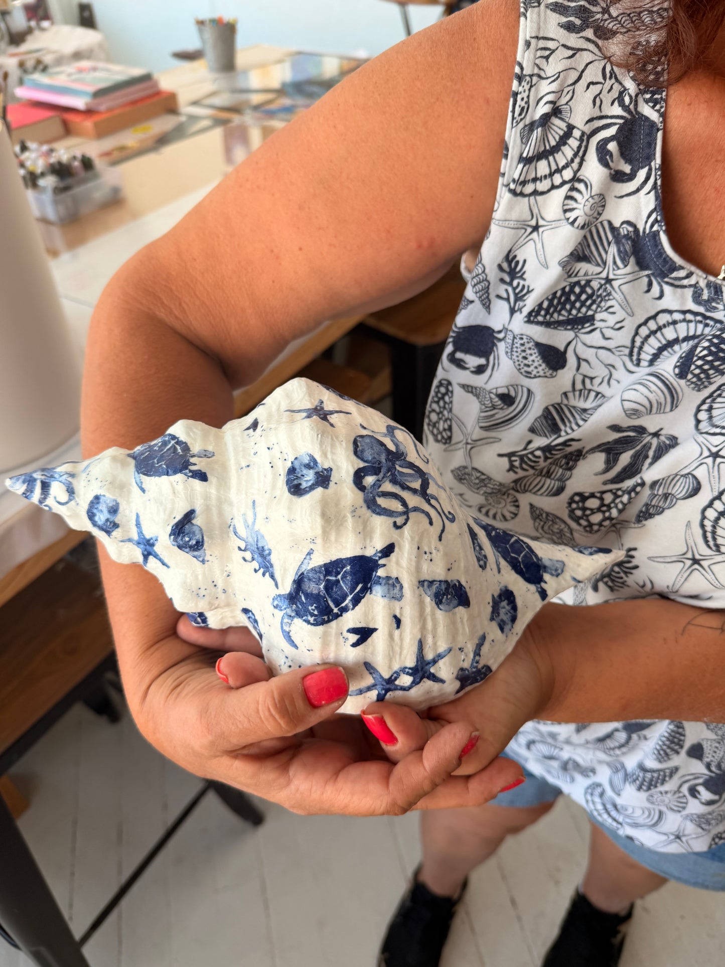 Decoupage Shell Trinket Trays Birthday Party