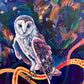 Expressive Owl Painting