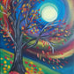 Fall Tree Hillside - Brush Tips Art Studio