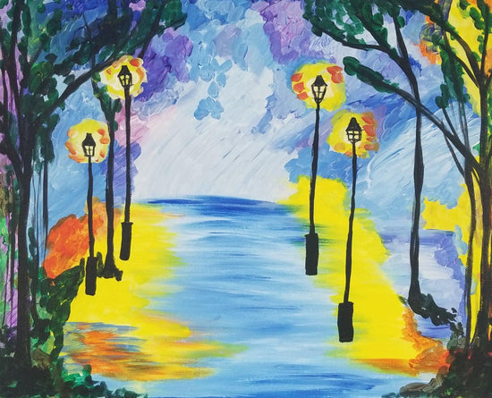 An Evening Stroll - Brush Tips Art Studio