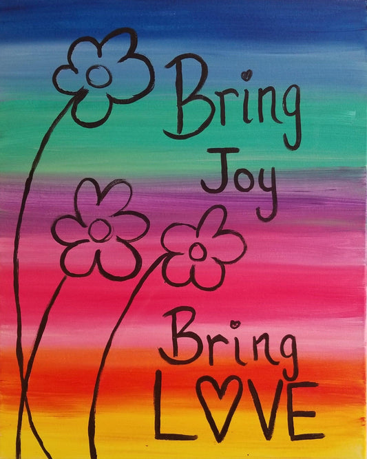 Bring Love, Bring Joy - Brush Tips Art Studio