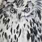 Black and White Snow Owl - Brush Tips Art Studio