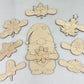 Gnome Holiday Wood Kit - unpainted - Brush Tips Art Studio