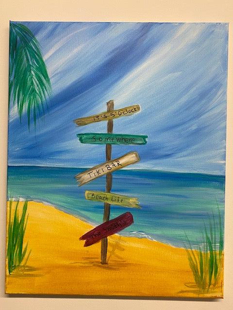 It's 5 o'clock somewhere - Brush Tips Art Studio