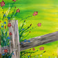 Wild Flower Fence I - Brush Tips Art Studio