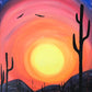 Desert Sunset - Brush Tips Art Studio
