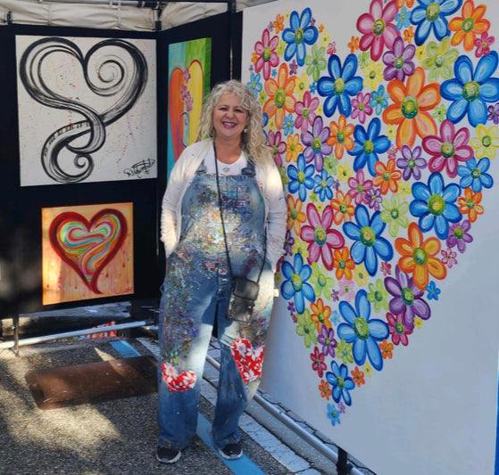 Painting with Debbie the Heart Artist - Brush Tips Art Studio