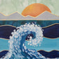 Modern Wave Mountain (medium canvas) - Brush Tips Art Studio