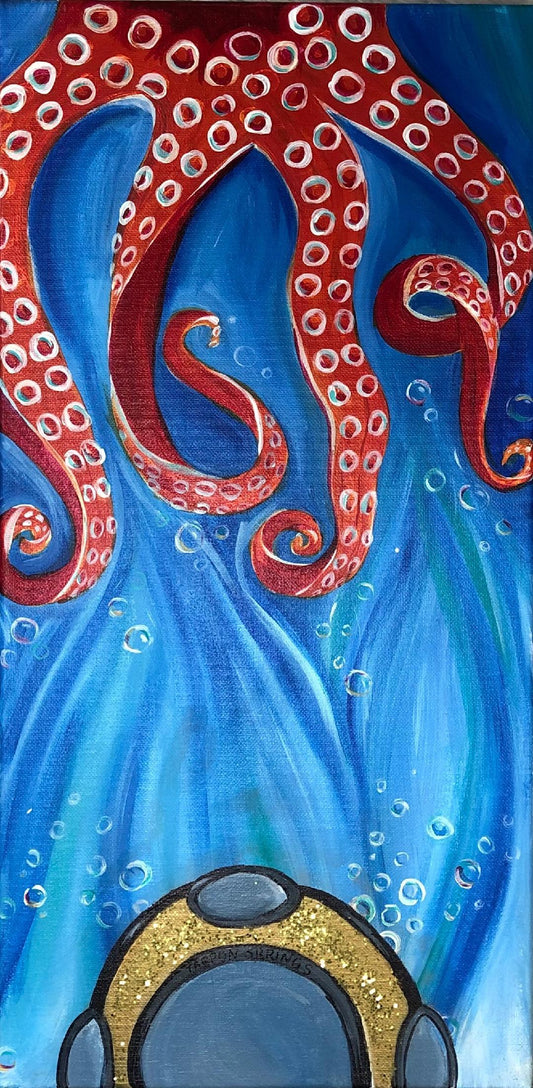 Tarpon Sponge Diver - Brush Tips Art Studio