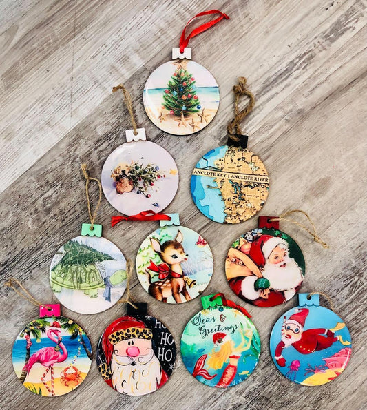 Wood Ornaments - Brush Tips Art Studio