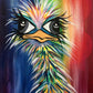 Colorful Ostrich - Brush Tips Art Studio